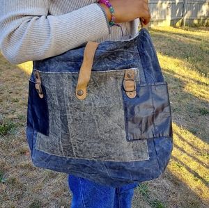 Washed Gray Mona B. Tote Large Sized.